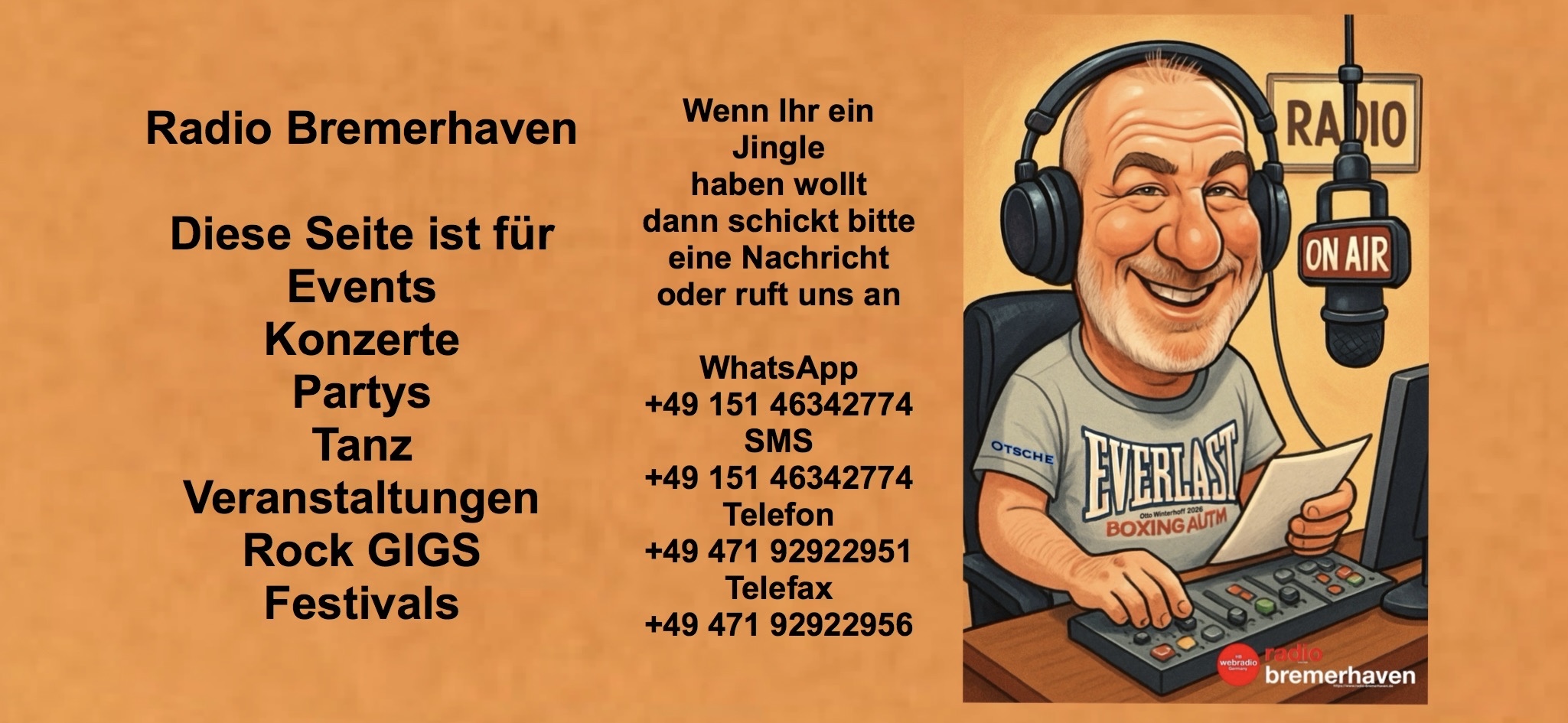 Diese Seite ist für Events, Konzerte, Partys, Tanz usw.